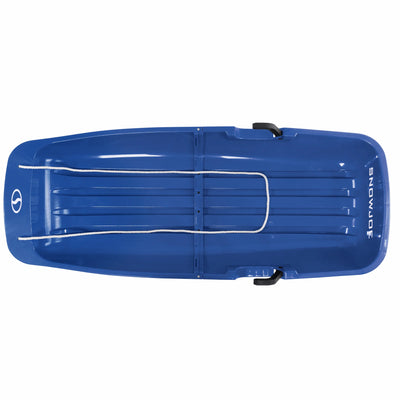Snow Joe Plastic Snow Sled, 48” Sledding Toboggan Board w/ Handles, SJ-SLD48-SJB - VMInnovations