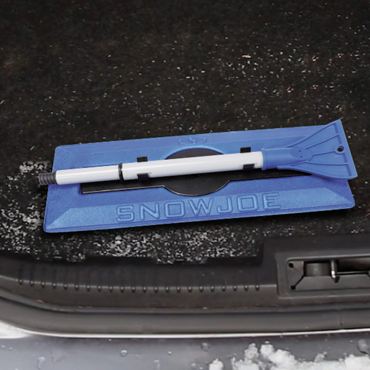 Snow Joe Windshield Ice Scraper, Window Snow Removal Broom, Blue (Open Box)