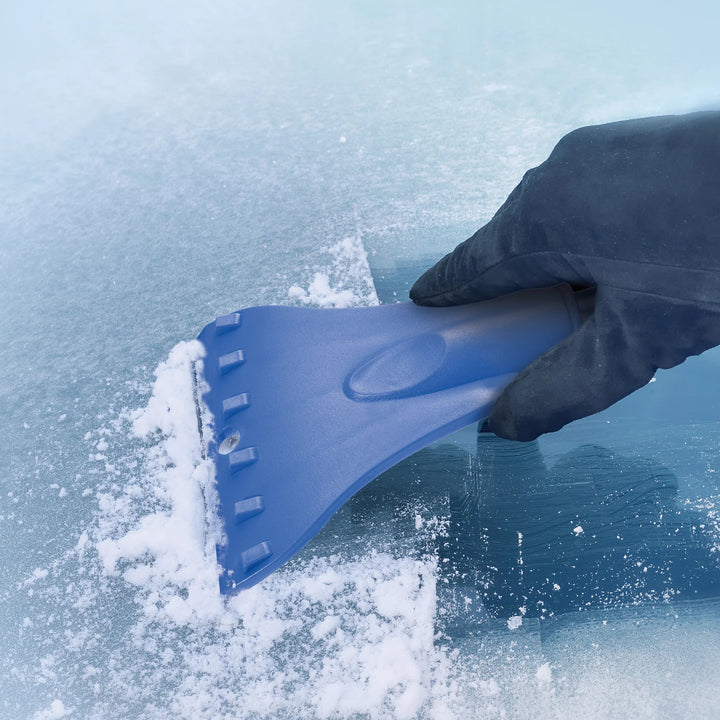 Snow Joe Windshield Ice Scraper, Window Snow Removal Broom, Blue (Open Box) - VMInnovations