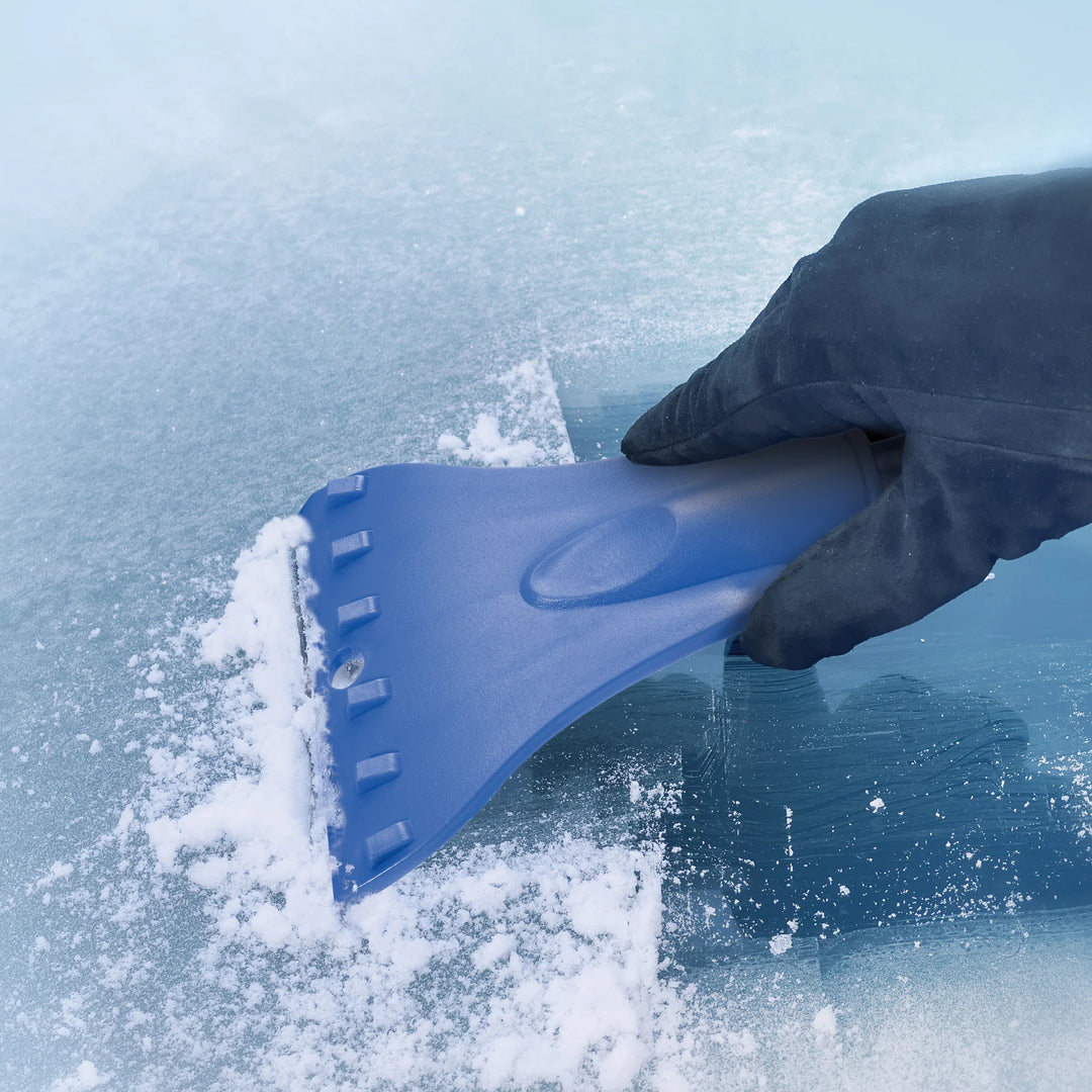 Snow Joe Windshield Ice Scraper, Window Snow Removal Broom, Blue (Open Box)