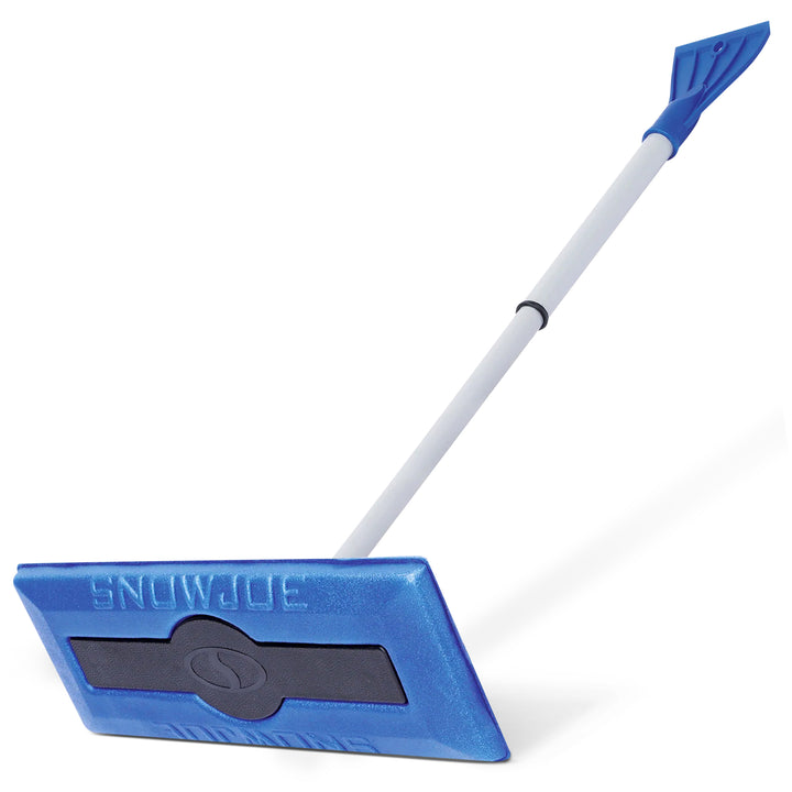 Snow Joe Windshield Ice Scraper, Car Window Snow Removal Broom for Winter, Blue