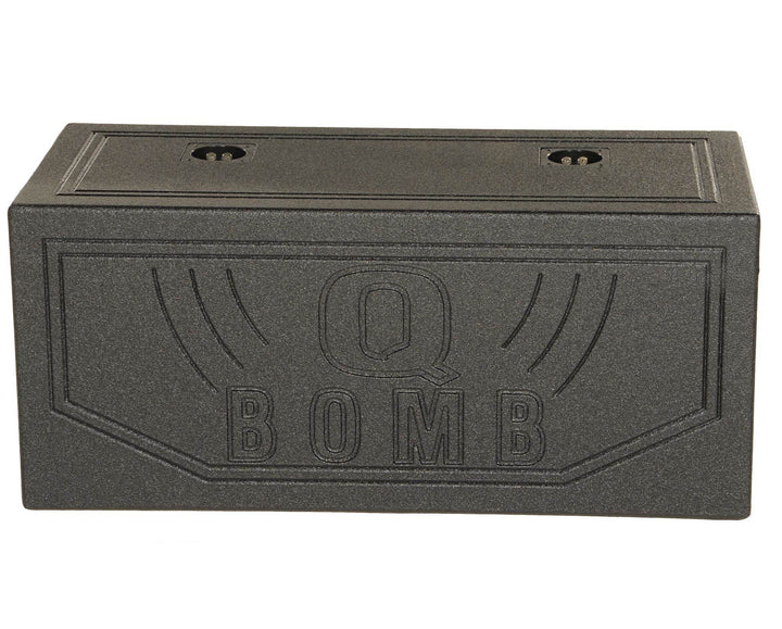 Q-POWER QBOMB15V Dual 15" Vented Port Subwoofer Sub Box w/ Bedliner Spray (Used) - VMInnovations