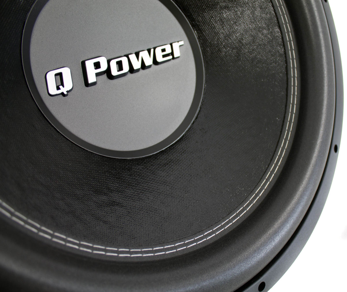 QPower QPF15 15" 2200W Deluxe Series Dual Voice Coil Car Audio Power Subwoofer