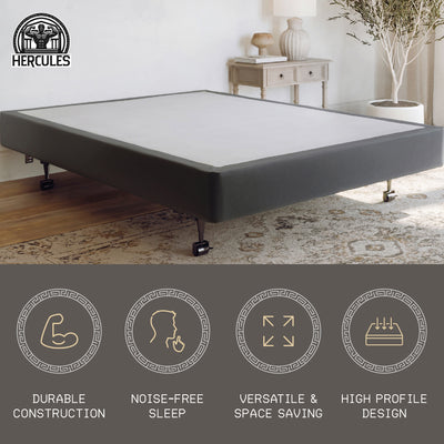 Hercules 8 in. High Profile Foundation Mattress Box Spring Replacement, Cali King