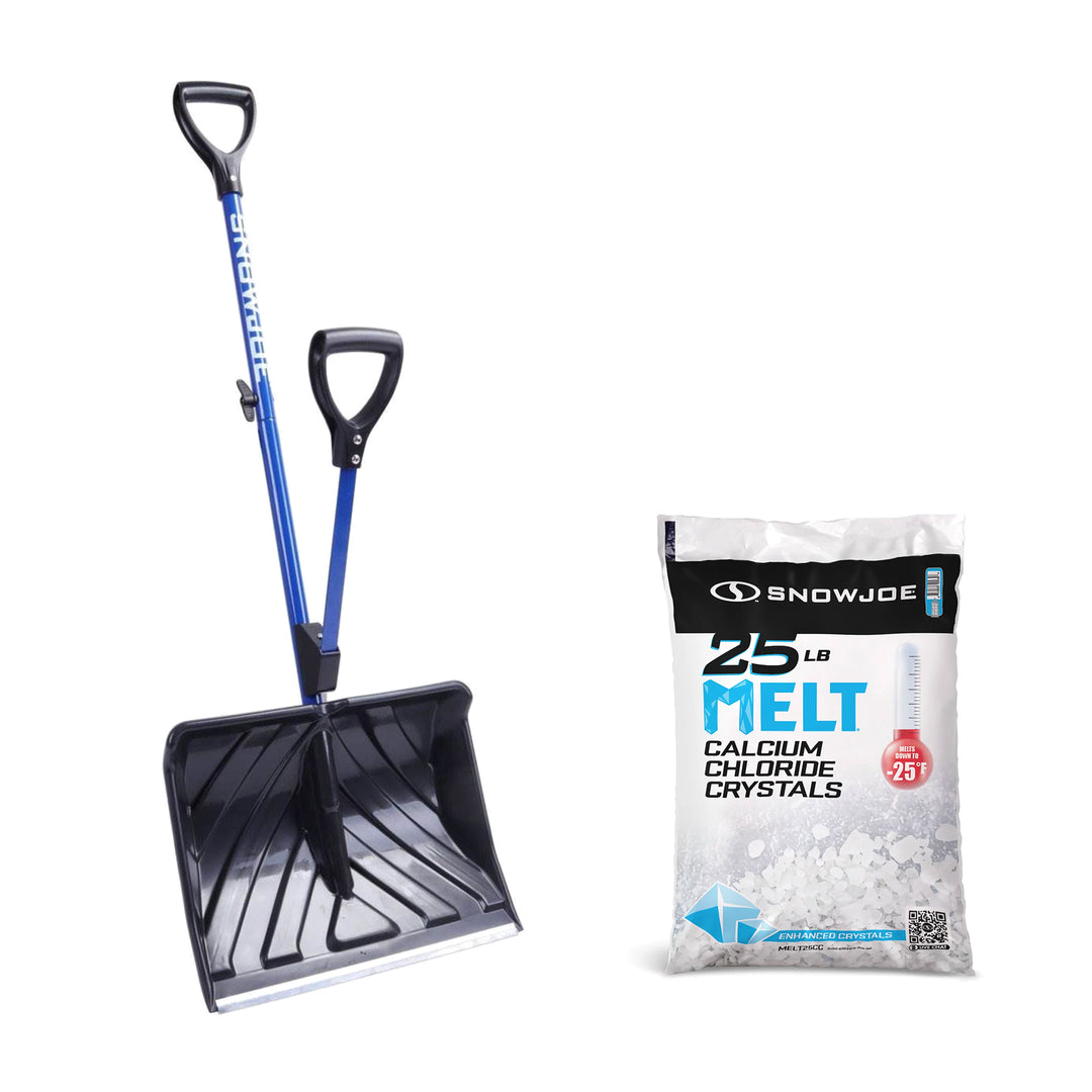 Snow Joe Shovelution Snow Shovel & Melt 2 Go Crystal Snow, Ice Melt for Sidewalk