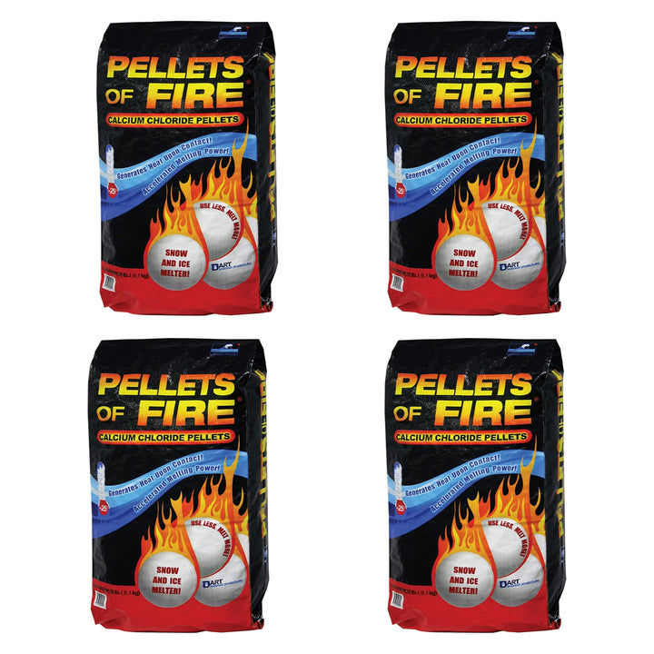 Snow Joe 4 Pack Pellets of Fire Ice Melter for Driveways & Sidewalks, 20 lbs