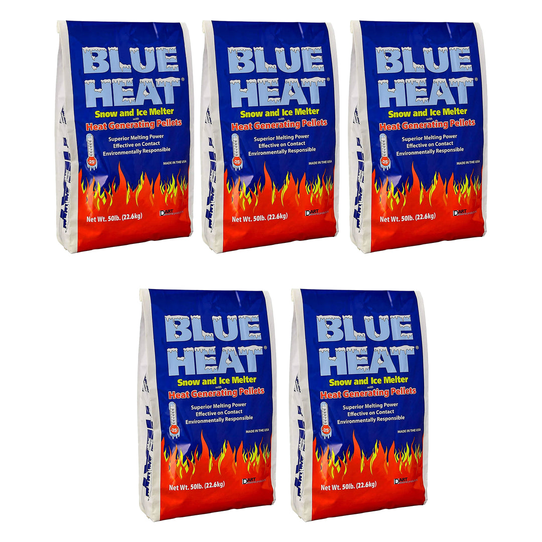 Snow Joe 5 Pack Blue Heat Snow & Ice Melter, Heat Pellets, Non-Staining, 20 lbs