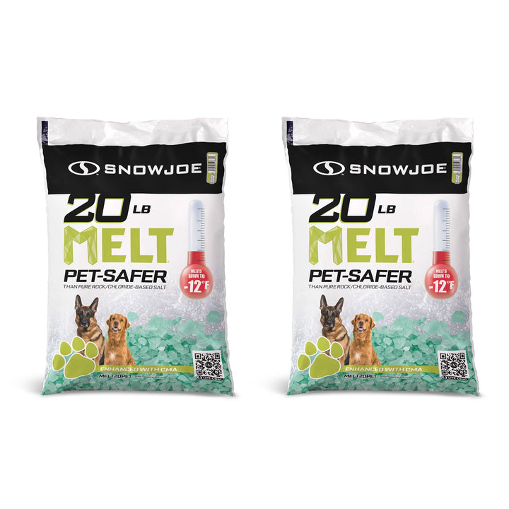 Snow Joe 2 Pack Pet Safer Premium Ice Melt Blend, Safer for Concrete Essentials