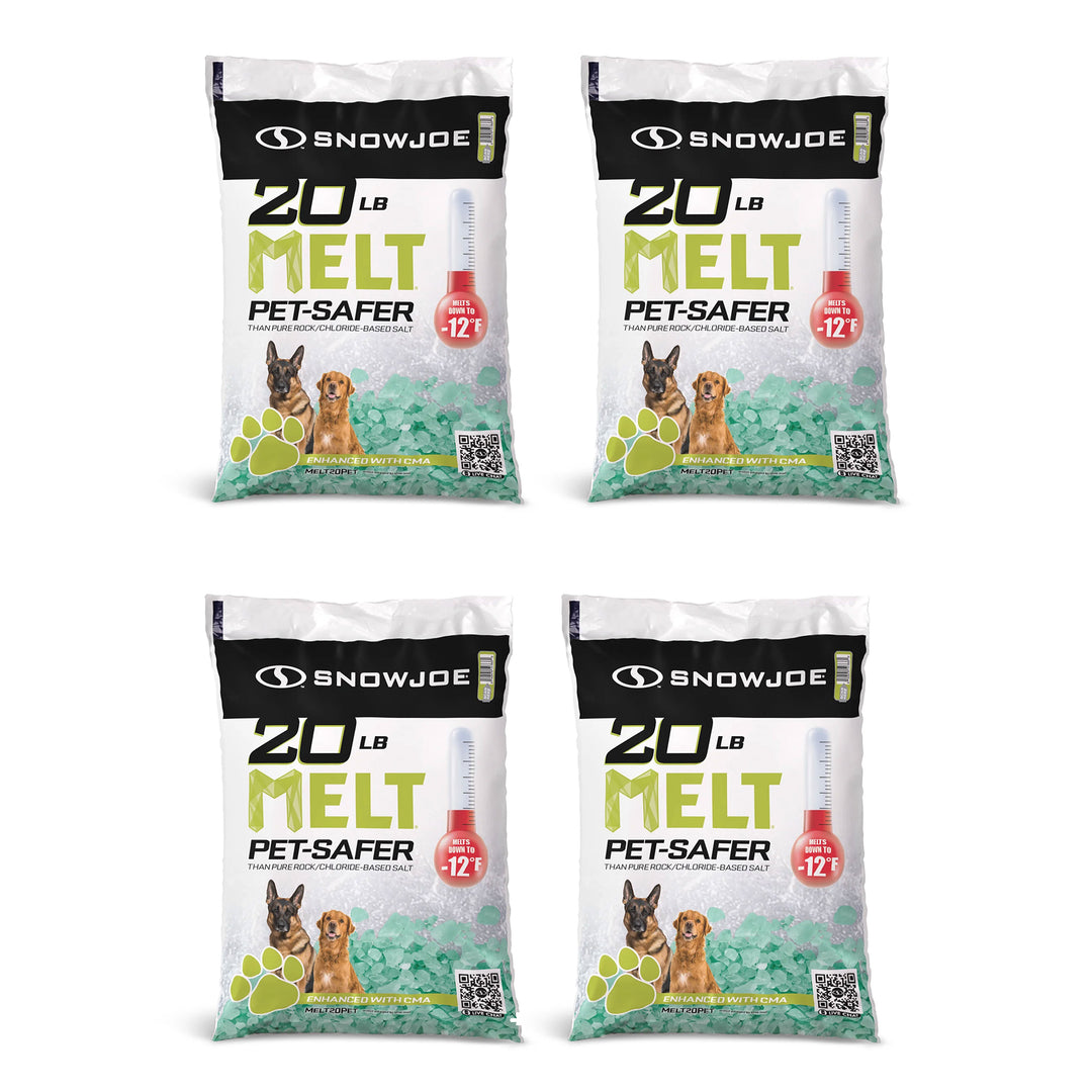 Snow Joe 4 Pack Pet Safer Premium Ice Melt Blend, Safer for Concrete Essentials