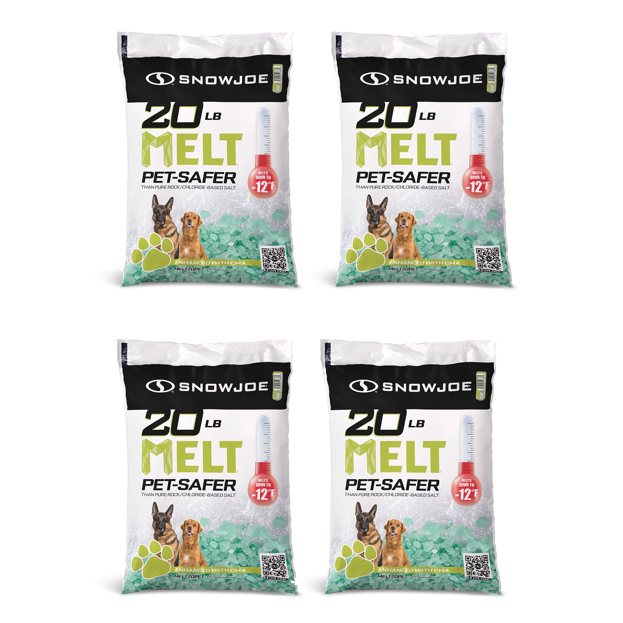 Snow Joe 4 Pack Pet Safer Premium Ice Melt Blend, Safer for Concrete Essentials - VMInnovations