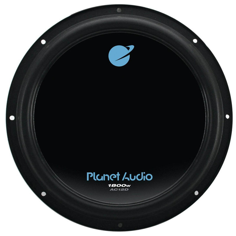 Planet Audio AC12D 12 Inch 1800 Watts 4 Ohm Dual Voice Coil Car Audio Subwoofer