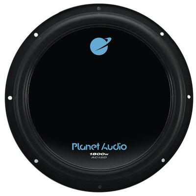 Planet Audio AC12D 12" 1800 W 4 Ohm Dual Voice Coil Car Audio Subwoofer (2 Pack)