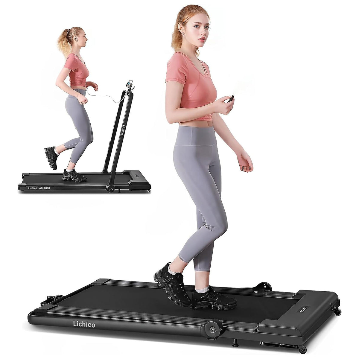 Lichico Walking Pad Under Desk Treadmill, Exercise Machine w/Remote (Used) - VMInnovations