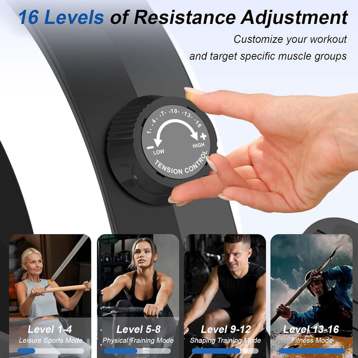 Hartwares Magnetic Rowing Machine, Rower w/16 Resistance levels & App(Open Box)