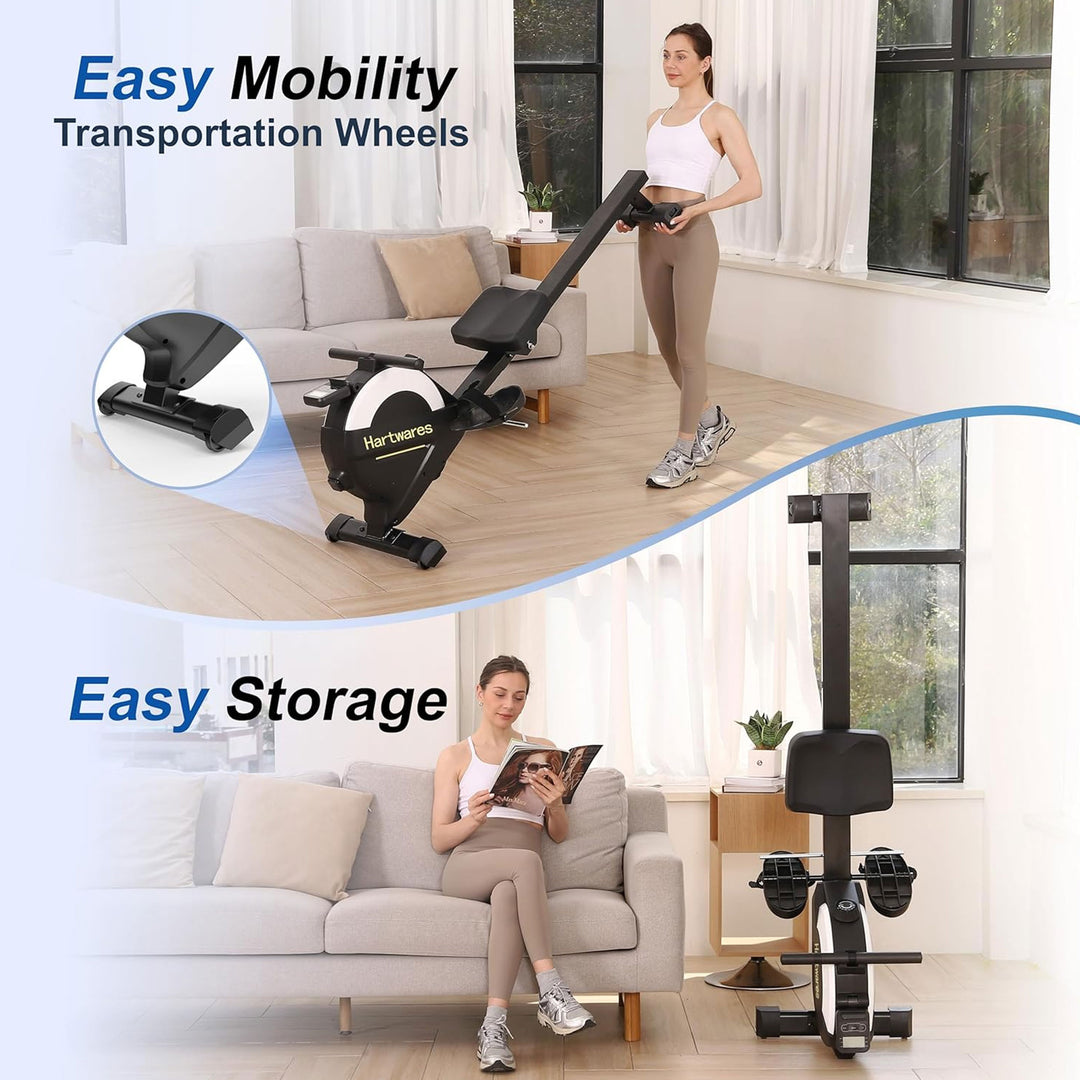 Hartwares Magnetic Rowing Machine, Rower w/16 Resistance levels & App(Open Box)