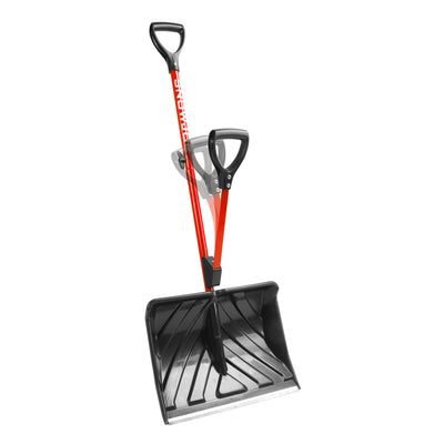 Snow Joe Snow Shovel w/ 18" Shovel Blade & Assist Handle, Red (Open Box) - VMInnovations
