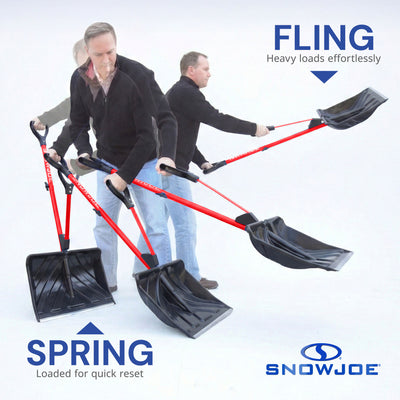 Snow Joe Shovelution Snow Shovel w/ 18" Shovel Blade and Handle, SJ-SHLV01-RED - VMInnovations