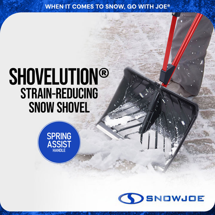 Snow Joe Snow Shovel w/ 18" Shovel Blade & Assist Handle, Red (Open Box)