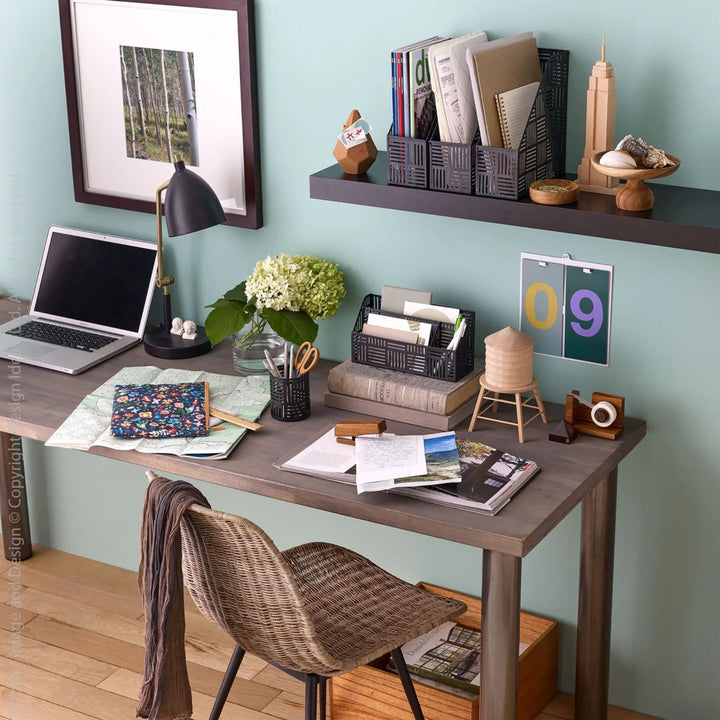 texxture Ormond Woven Rattan Side Chair w/Metal Legs, Natural (Open Box)