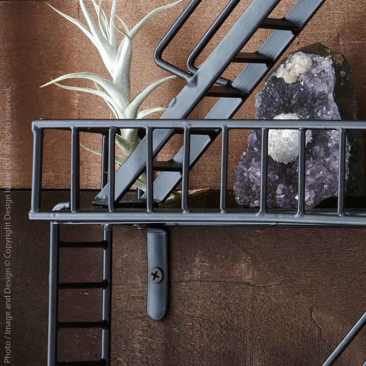 texxture FireEscape 25.5" Floating Shelves, Wall Mount Storage Shelf (Open Box)