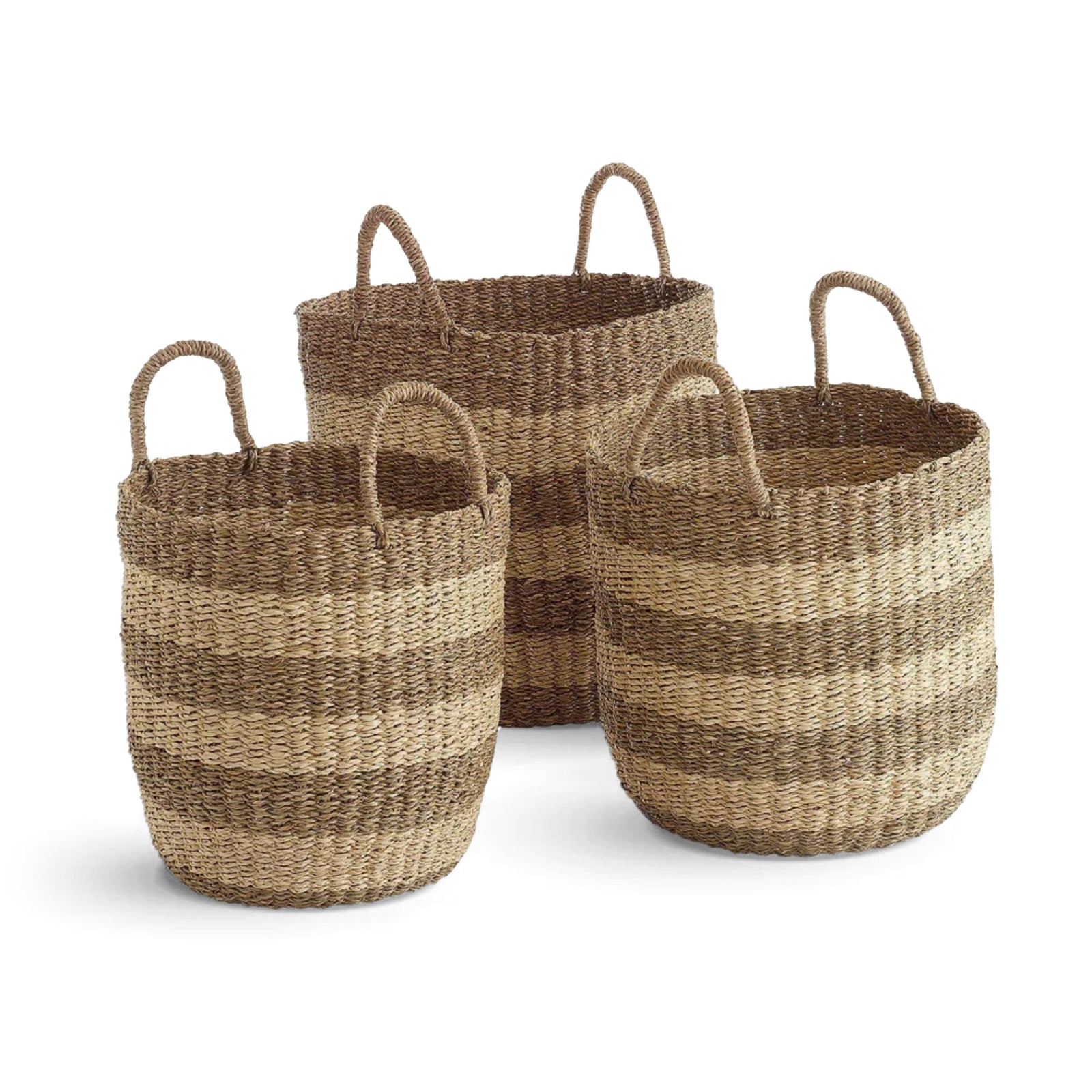 texxture 3 Pack Camden Woven Basket Nesting Organizer Bins, Home Decor, Natural - VMInnovations
