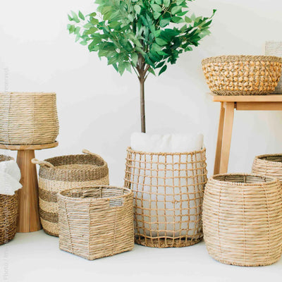 texxture 3 Pk Camden Woven Basket Nesting Organizer Bins, Home Decor (For Parts)