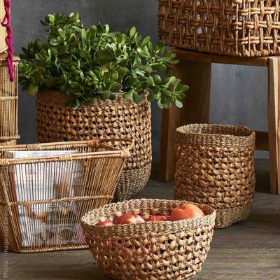 texxture 3 Pack Palomar Woven Basket Nesting Organizer Bins, (Open Box)