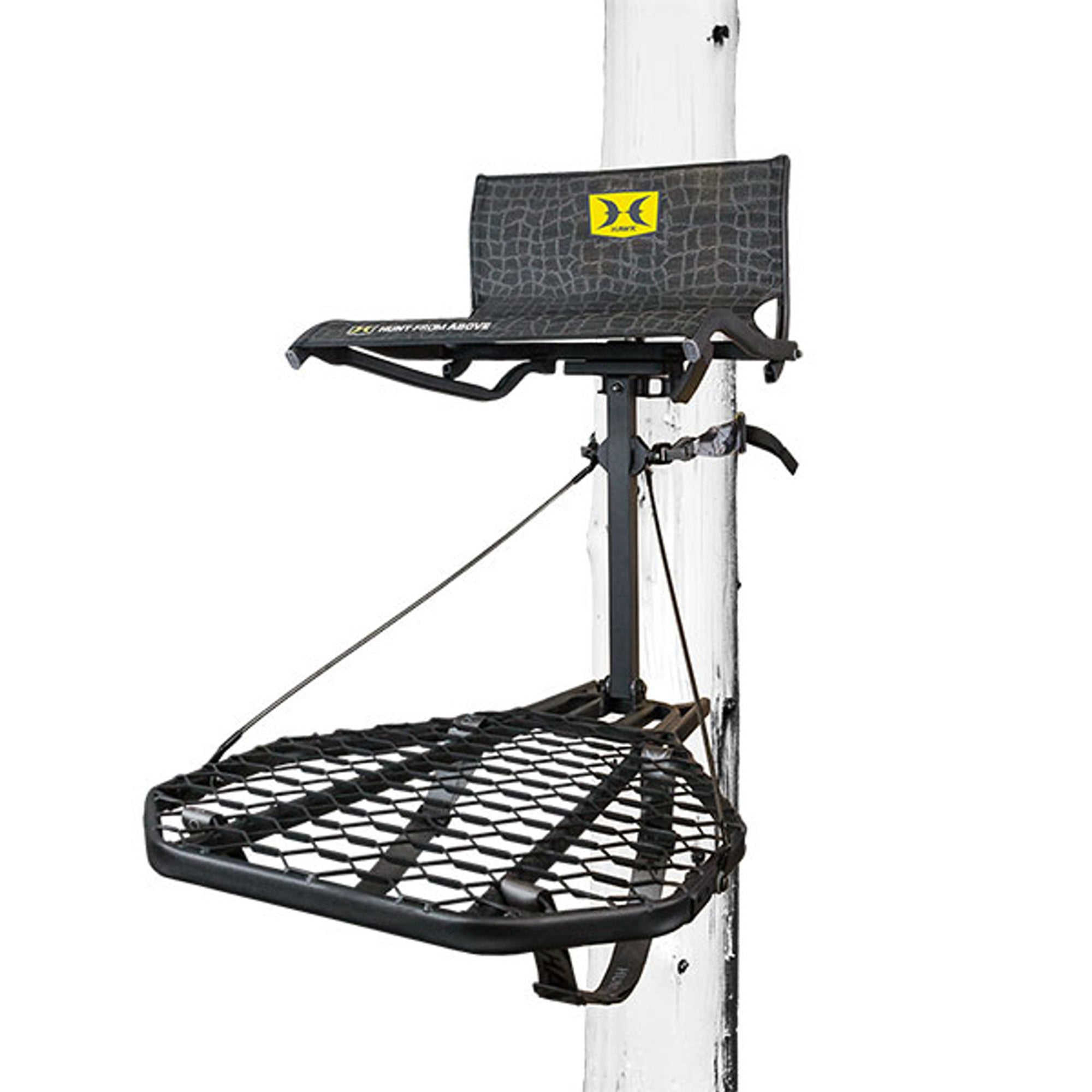 Hawk Hang On Stand, Lumbar Seat Hunting Gear w/Platform, 34x24" (For Parts) - VMInnovations
