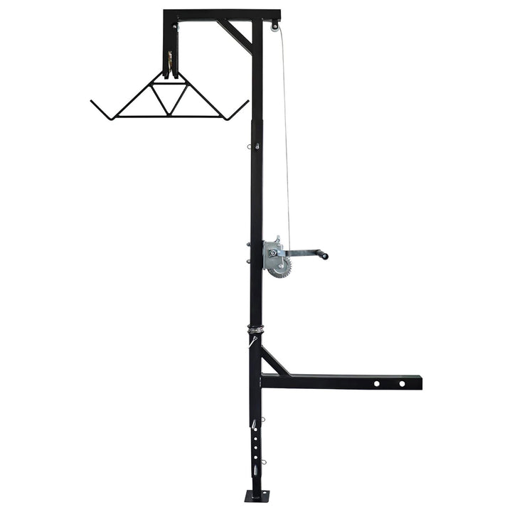 HME Game Hoist Kit, Winch Gambrel, 400 Pound Capacity, Adjustable Height, Black