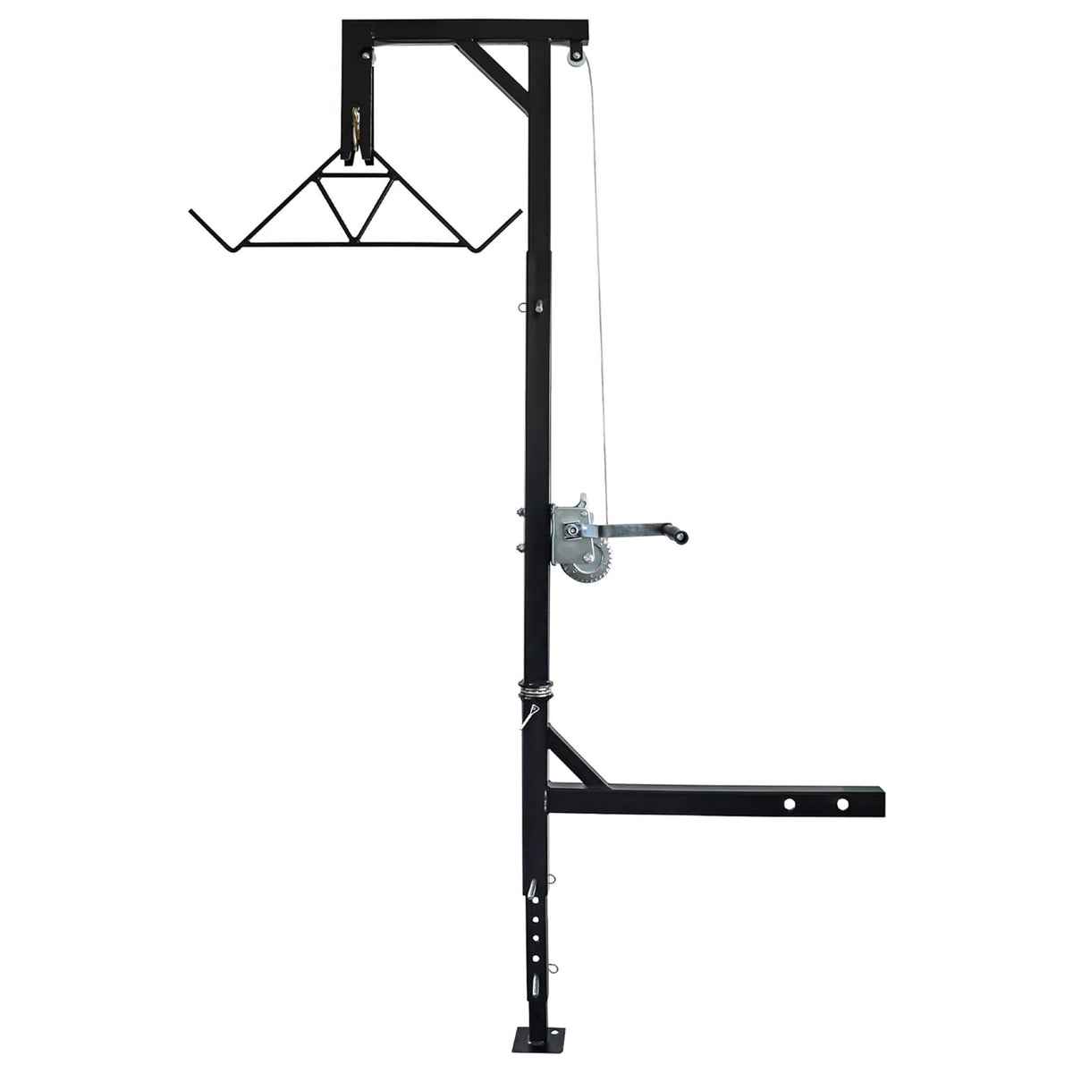 HME Game Hoist Kit, Winch Gambrel, 400 Pound Capacity, Adjustable Height, Black