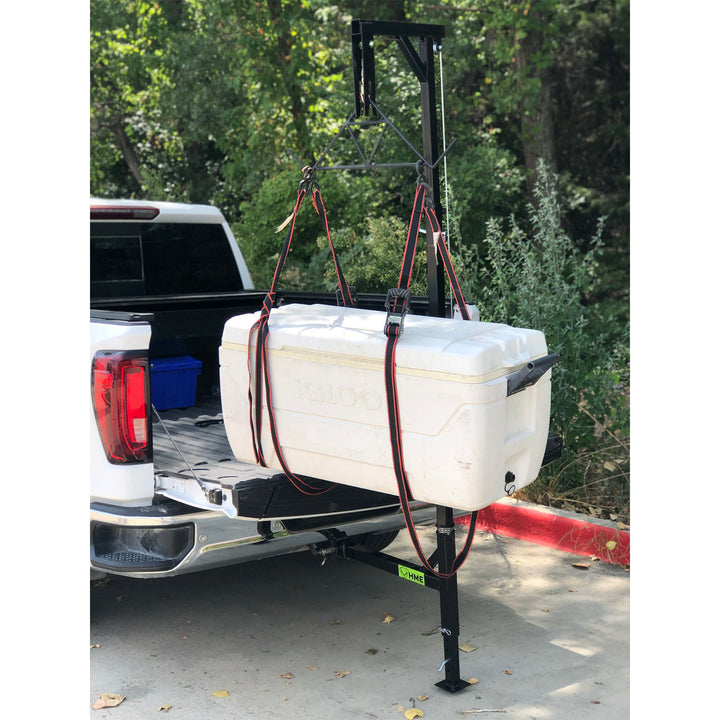 HME Game Hoist Kit, Winch Gambrel, 400 Pound Capacity, Adjustable Height, Black