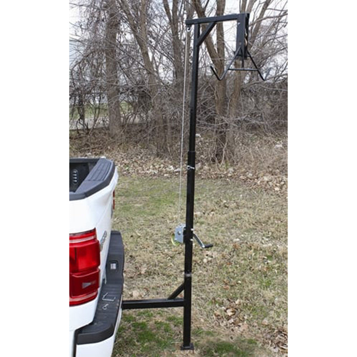 HME Game Hoist Kit, Winch Gambrel, 400 Pound Capacity, Adjustable Height, Black