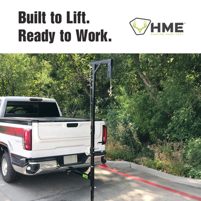 HME Game Hoist Kit, Winch Gambrel, 400lb Capacity, Adjustable Height (For Parts) - VMInnovations