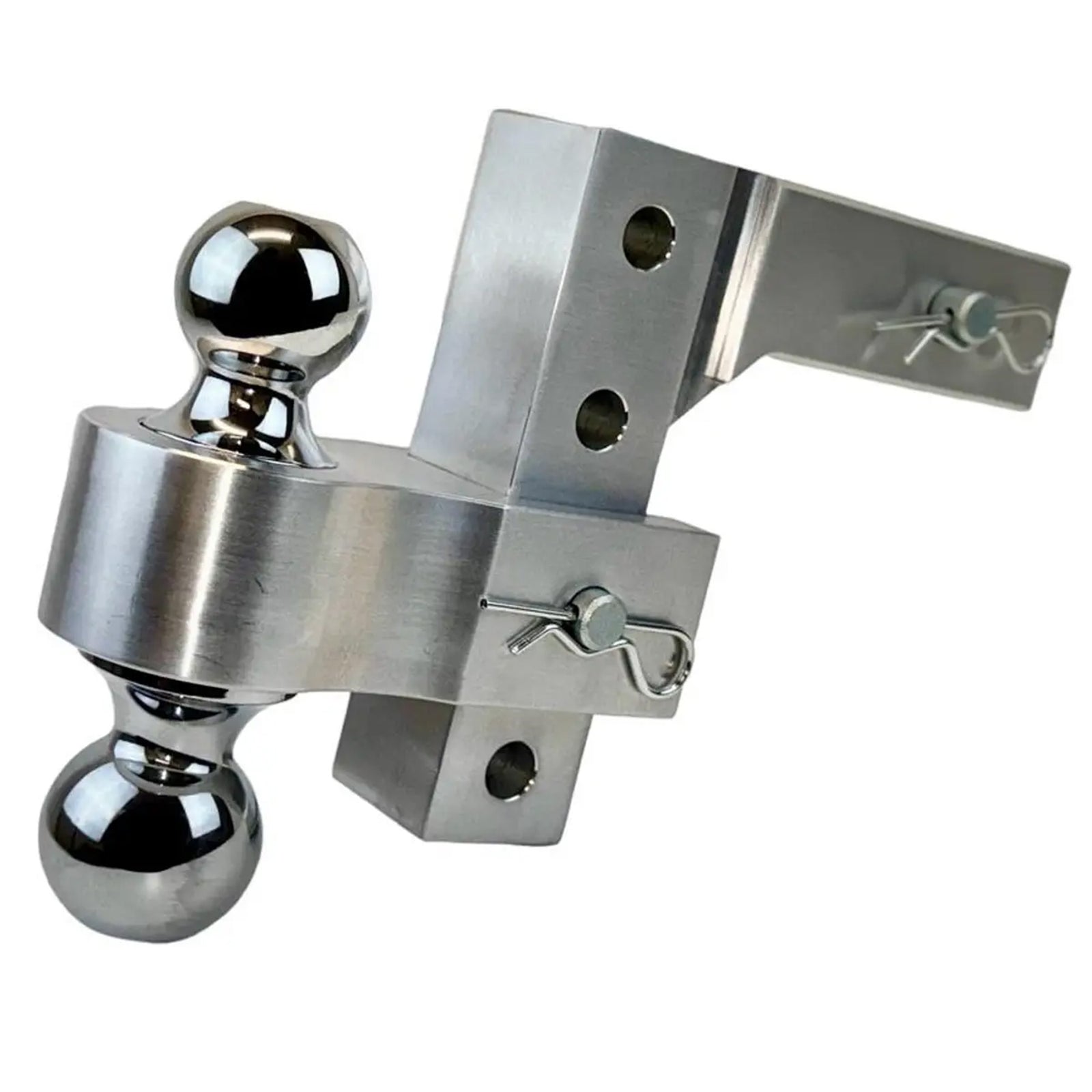 Uriah Products Adjustable Aluminum Hitch Mount with 2" & 2.31" Balls, Silver - VMInnovations