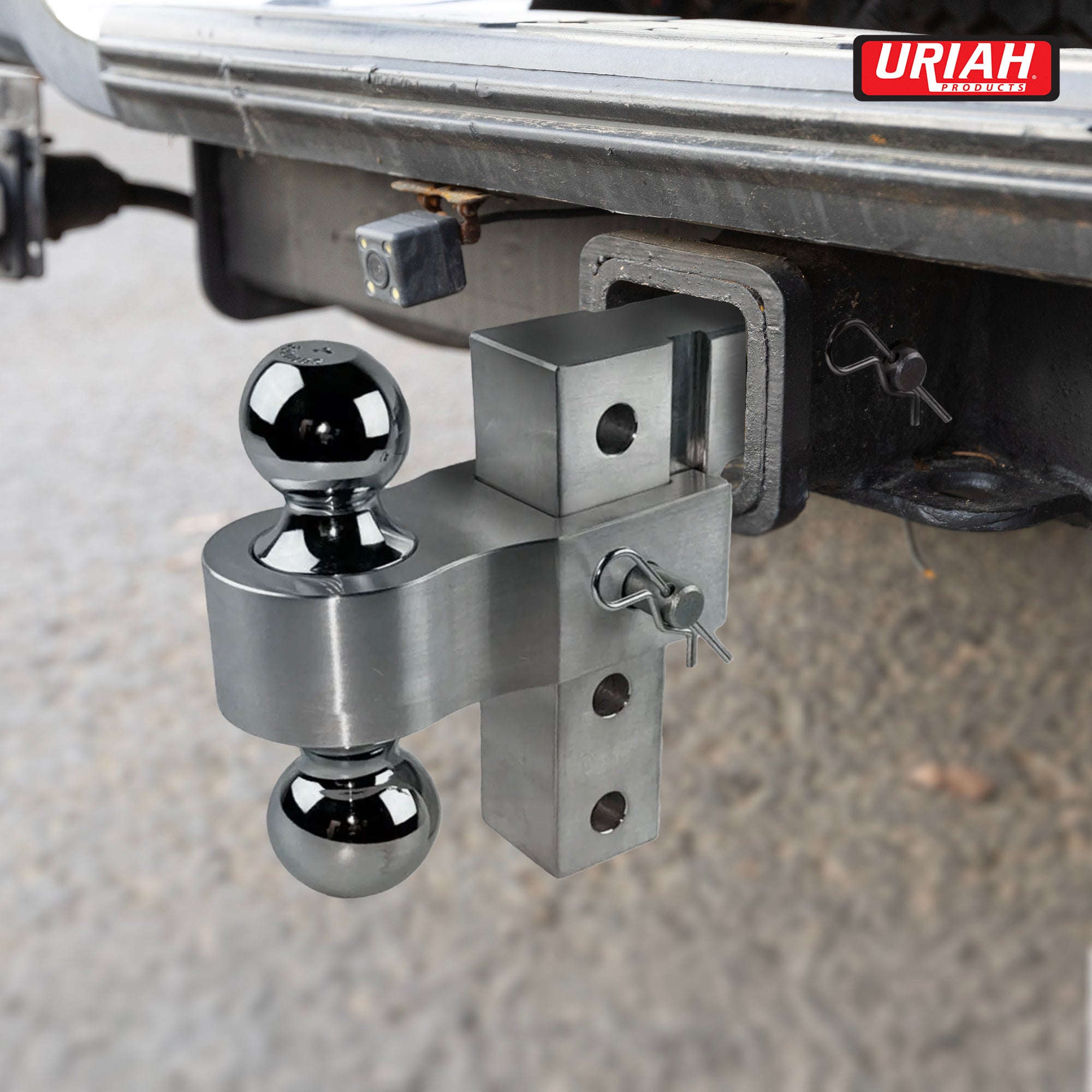 Uriah Products Adjustable Aluminum Hitch Mount with 2" & 2.31" Balls (Open Box) - VMInnovations