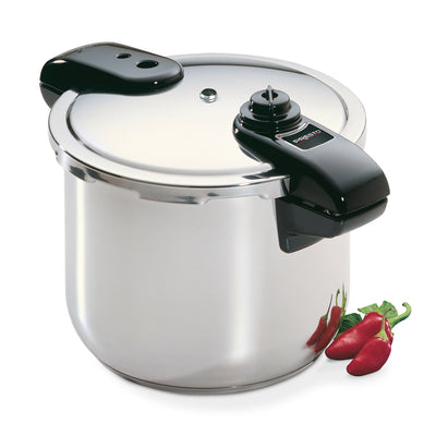 Presto 01370 8 Quart Stainless Steel Pressure Cooker, Tri Clad Base, Silver - VMInnovations