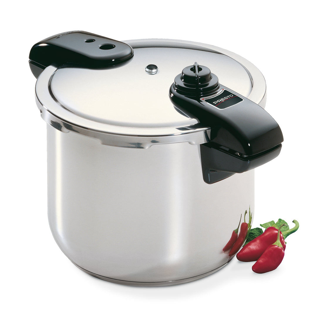 Presto 01370 8 Quart Stainless Steel Pressure Cooker, Tri Clad Base (Open Box)
