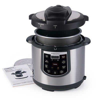 Presto 6 Qt Electric Pressure Cooker Plus Programmable Slow Cooker (Open Box)