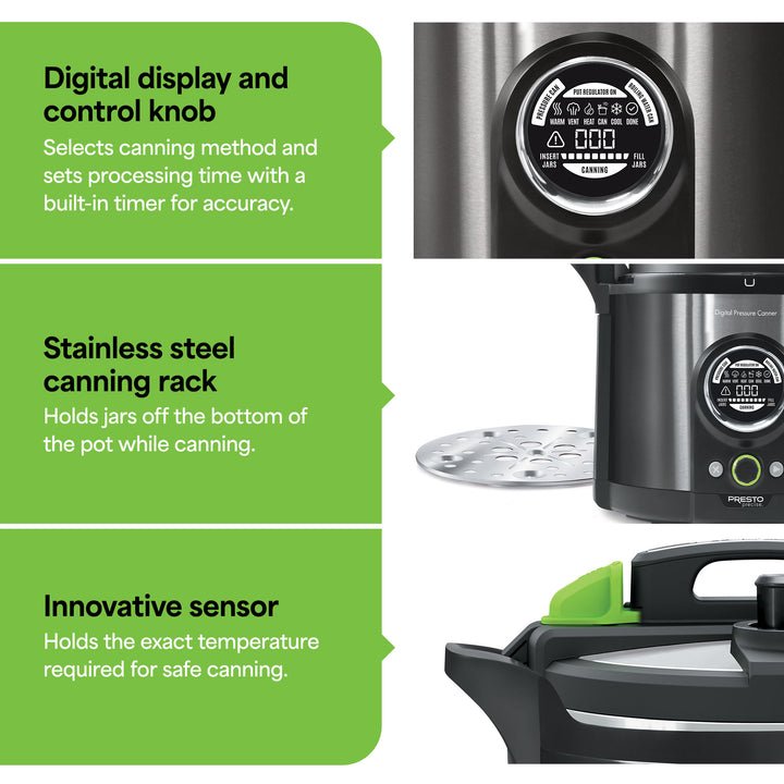 Presto Precise 02144 12 Qt Electric Pressure Canner, Stainless Steel (Open Box)