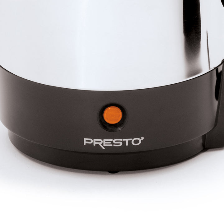 Presto Stainless Steel Coffee Maker, 12 Cup Robust Percolator Coffee, Silver