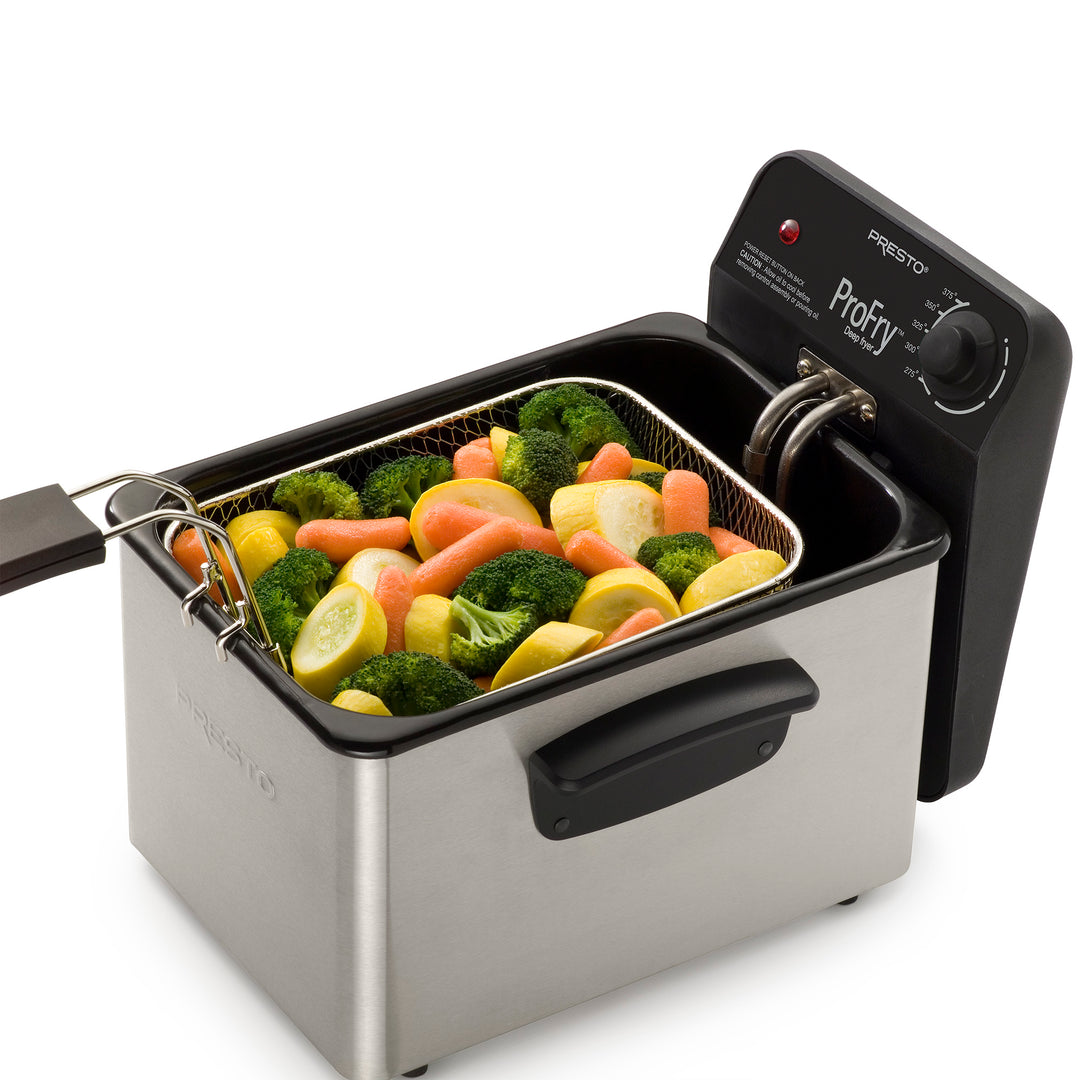 Presto ProFry 8-Cup Deep Fryer with 1800-Watt Immersion Element, Stainless Steel