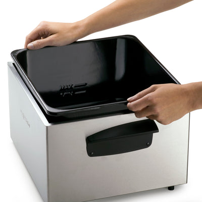 Presto ProFry Dual Basket Deep Fryer, 1800W Immersion Element, Stainless Steel - VMInnovations