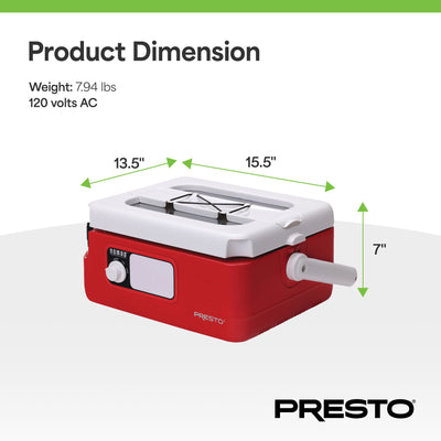 Presto 06011 6 Qt Nomad Portable Electric Slow Cooker with Locking Lid(Open Box) - VMInnovations