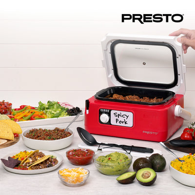 Presto 06011 6 Qt Nomad Portable Electric Slow Cooker with Locking Lid(Open Box) - VMInnovations