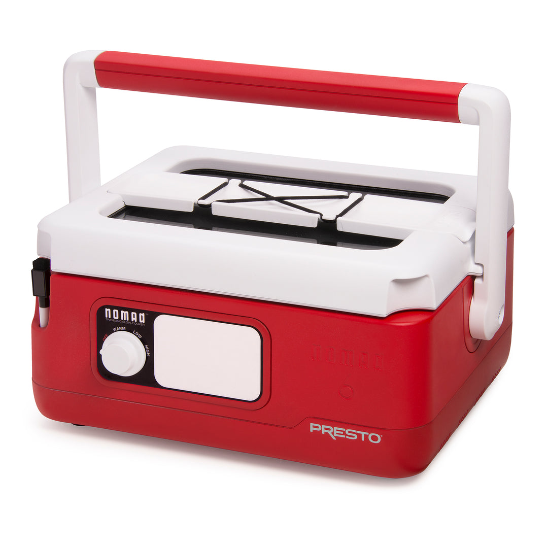 Presto 06011 6 Qt Nomad Portable Electric Slow Cooker with Locking Lid(Open Box)