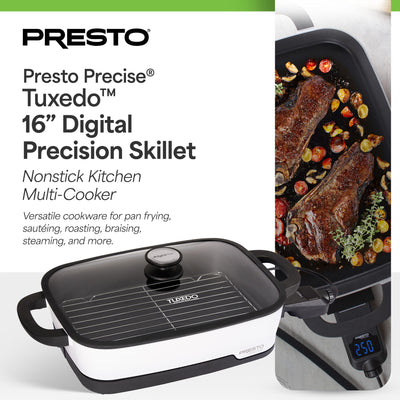 Presto Tuxedo Digital Precision Skillet Nonstick Multi-Cooker 16"(Open Box)