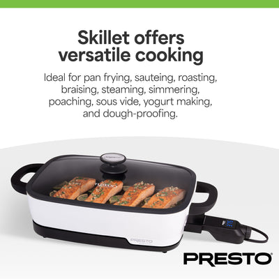 Presto Tuxedo Digital Precision Skillet Nonstick Kitchen Multi-Cooker, 16 Inch - VMInnovations