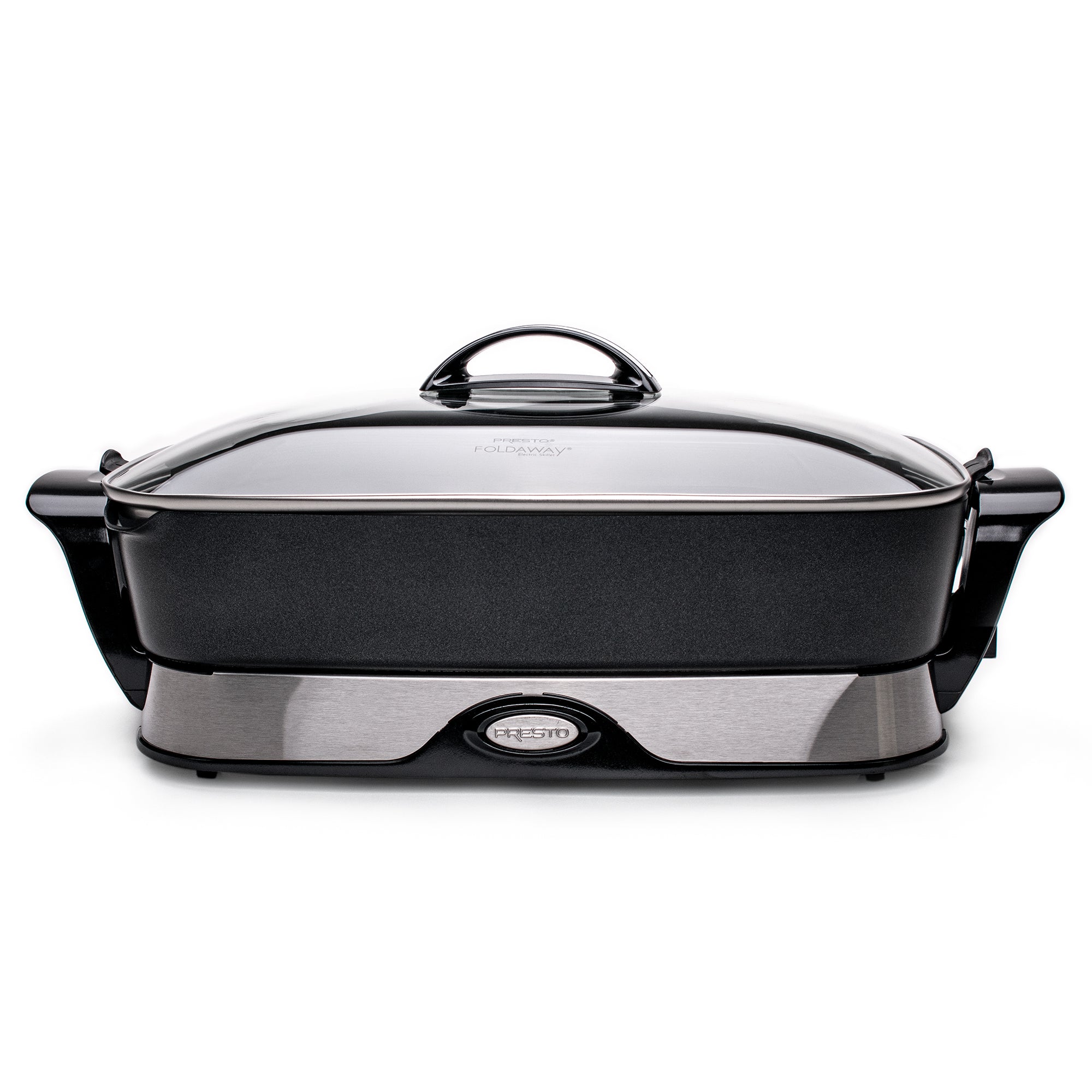 Presto Electric Foldaway Nonstick Skillet with Tempered Glass Lid, 16", (Used)