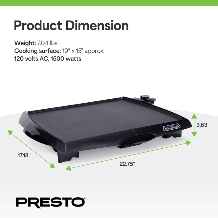 Presto Tilt 'n Drain BigGriddle w/Nonstick Ceramic Cooking Surface (Open Box)