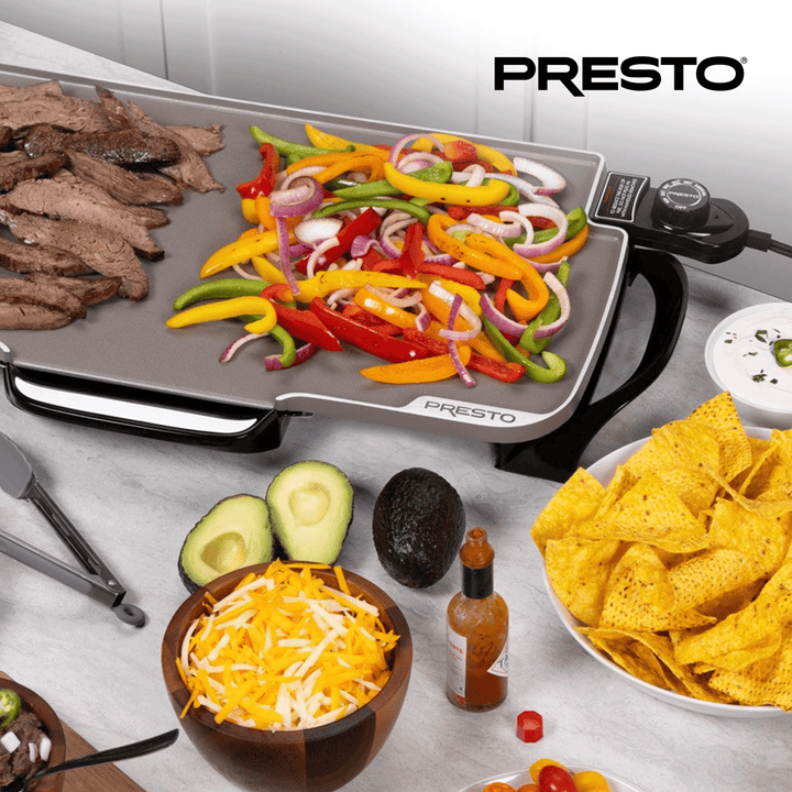 Presto 22in. Electric Griddle with Removable Handles & Ceramic Nonstick Surface